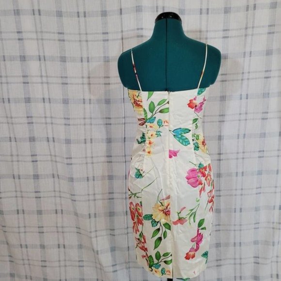 David Meister Floral Bodycon Dress - Size 6 - Picture 3 of 10